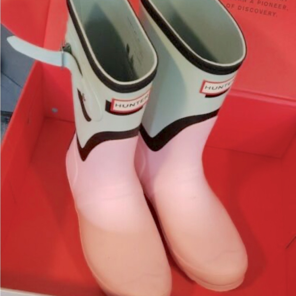 🆕💖HUNTER original Short Shadow Print Ladies Boots Size 9💖🆕